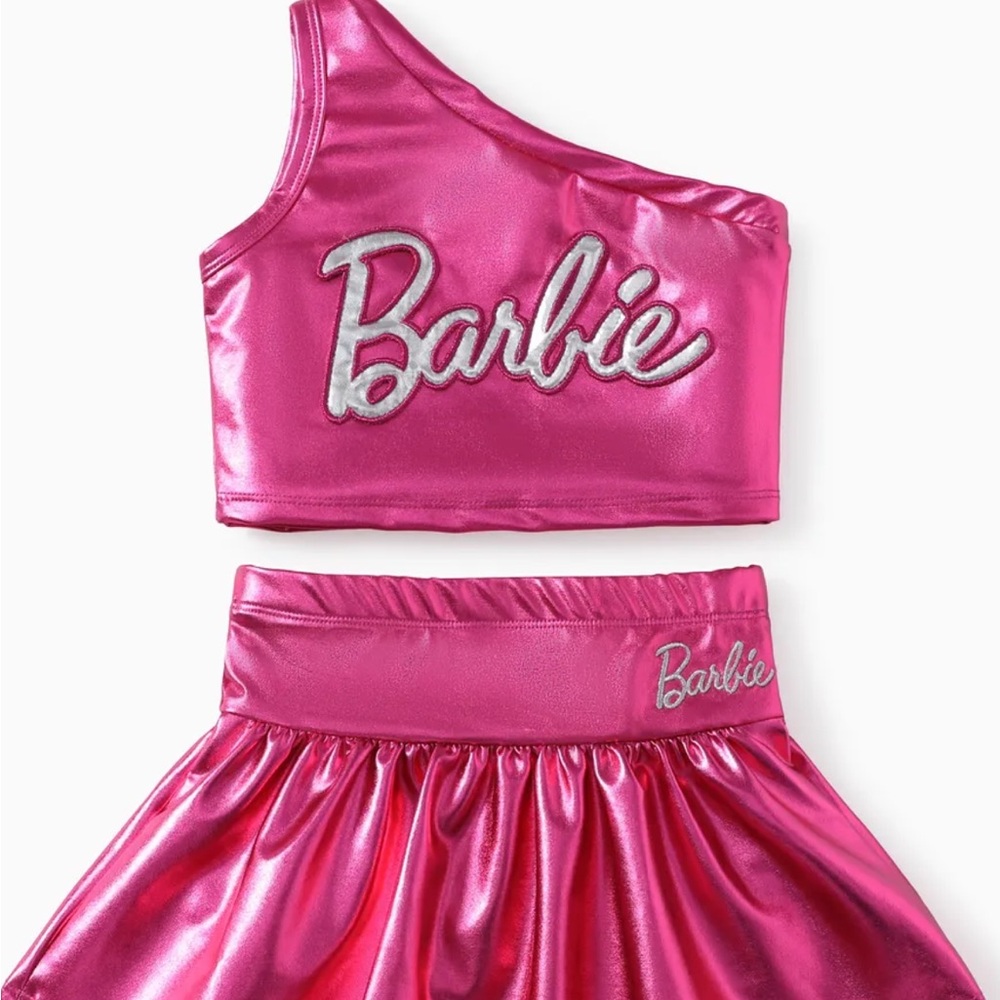 Barbie Pink Metallic Two-Piece Set from Patpat